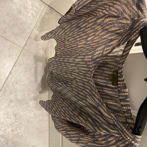 Patterned Sheer Blouse